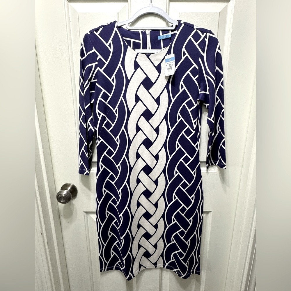 NWT J. McLaughlin Devon Dress in Blue/ White. Women’s S